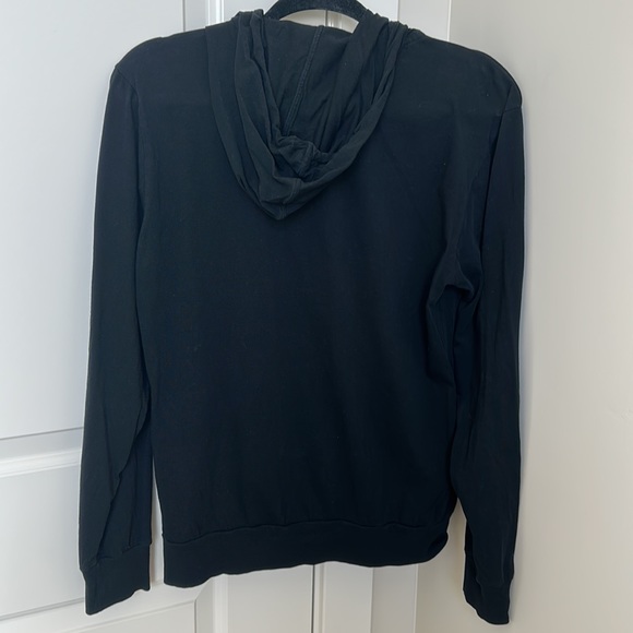 Lightweight black Lacoste hoodie - Picture 2 of 4